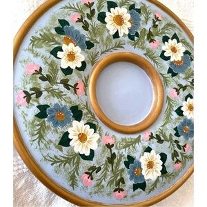 PRICE IS FIRM Hand Painted Candle Holder